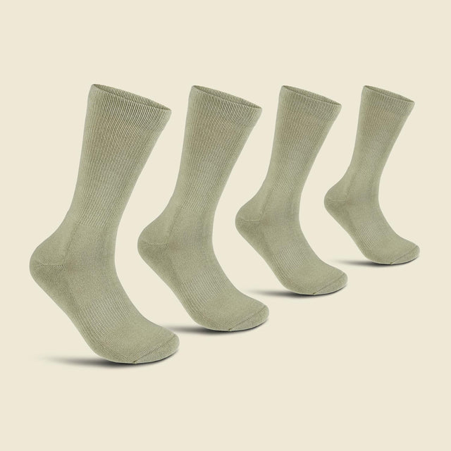 4 Pack - Green Reinforced Crew